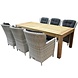 AVH-Collectie Marina Krista dining tuinset 240x100xH77,5 cm 7-delig wit AVH-Collectie Marina Krista dining tuinset 240x100xH77,5 cm 7-delig wit