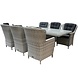 AVH-Collectie Marina Menorca dining tuinset 220x100xH75 cm 7-delig wit AVH-Collectie Marina Menorca dining tuinset 220x100xH75 cm 7-delig wit