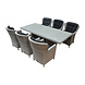 AVH-Collectie Marina Menorca dining tuinset 220x100xH75 cm 7-delig wit AVH-Collectie Marina Menorca dining tuinset 220x100xH75 cm 7-delig wit