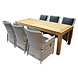 AVH-Collectie Bilbao Krista dining tuinset 240x100xH77,5 cm verstelbaar wit AVH-Collectie Bilbao Krista dining tuinset 240x100xH77,5 cm verstelbaar wit