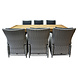 AVH-Collectie Bilbao Krista dining tuinset 240x100xH77,5 cm verstelbaar wit AVH-Collectie Bilbao Krista dining tuinset 240x100xH77,5 cm verstelbaar wit