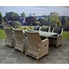 AVH-Collectie Bilbao Menorca dining tuinset 220x100xH75 cm 7-delig verstelbaar wit grijs AVH-Collectie Bilbao Menorca dining tuinset 220x100xH75 cm 7-delig verstelbaar wit grijs