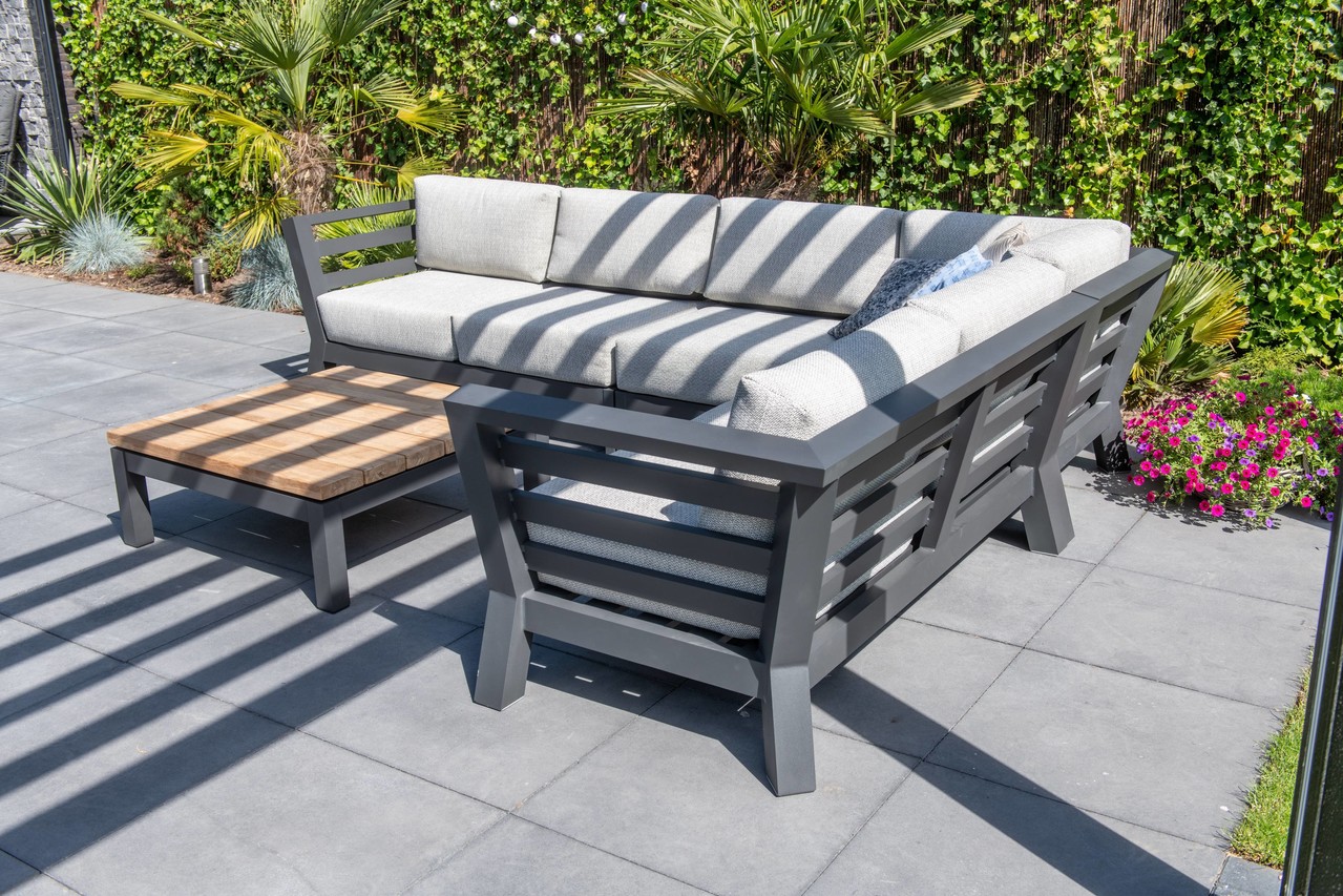 4 Seasons Outdoor Meteoro hoek loungeset 4-delig antraciet 4-Seasons Outdoor 4 Seasons Outdoor Meteoro hoek loungeset 4-delig antraciet 4-Seasons Outdoor