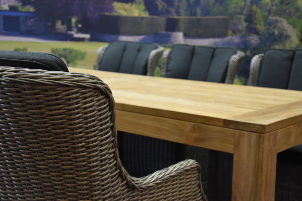 AVH-Collectie Darwin Krista dining tuinset 240x100xH77,5 cm 7-delig grijs AVH-Collectie Darwin Krista dining tuinset 240x100xH77,5 cm 7-delig grijs