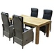 AVH-Collectie Empoli Krista dining tuinset 180x95xH77,5 cm 5-delig verstelbaar AVH-Collectie Empoli Krista dining tuinset 180x95xH77,5 cm 5-delig verstelbaar