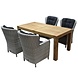 AVH-Collectie Marina Krista dining tuinset 180x95xH77,5 cm wit AVH-Collectie Marina Krista dining tuinset 180x95xH77,5 cm wit