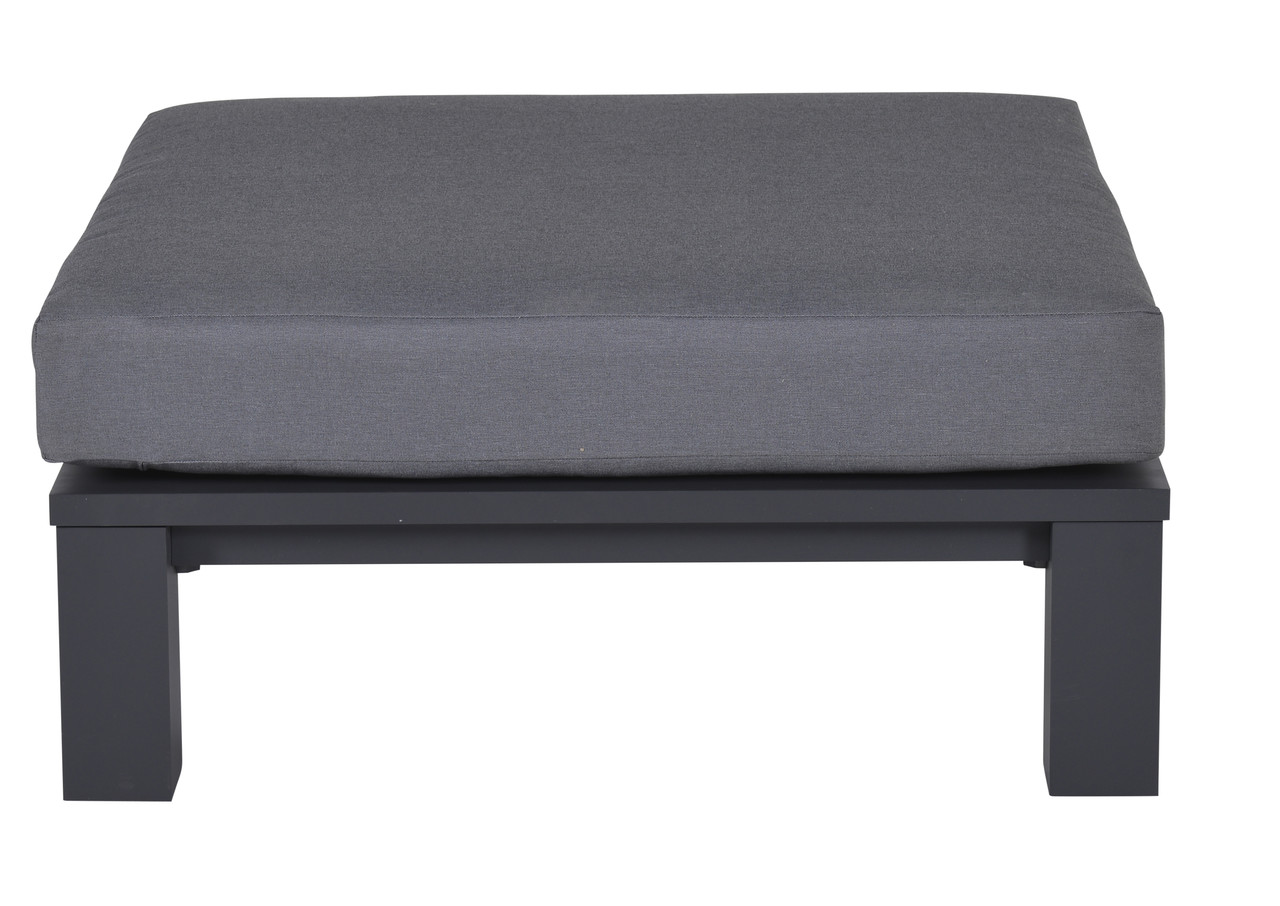 Cube voetenbank 100x100xH30 aluminium antraciet Cube voetenbank 100x100xH30 aluminium antraciet