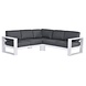 Garden Impressions Cube hoek loungeset 3-delig aluminium wit Garden Impressions Cube hoek loungeset 3-delig aluminium wit