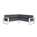 Garden Impressions Cube hoek loungeset 3-delig aluminium wit Garden Impressions Cube hoek loungeset 3-delig aluminium wit