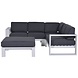 Garden Impressions cube hoek loungeset 4-delig wit aluminium Garden Impressions cube hoek loungeset 4-delig wit aluminium