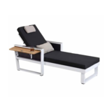 Higold York ligbed rechts aluminium wit teak Higold York ligbed rechts aluminium wit teak