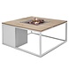 Cosi Fires Cosiloft 100 frame aluminium wit - top teak Cosi Fires Cosi Fires Cosiloft 100 frame aluminium wit - top teak Cosi Fires