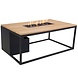Cosi Fires Cosiloft 120 frame aluminium zwart - top teak Cosi Fires Cosi Fires Cosiloft 120 frame aluminium zwart - top teak Cosi Fires