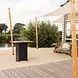 Cosi Fires Cosiloft bartafel 100x100xH110 cm wit frame - teak top Cosi Fires Cosi Fires Cosiloft bartafel 100x100xH110 cm wit frame - teak top Cosi Fires