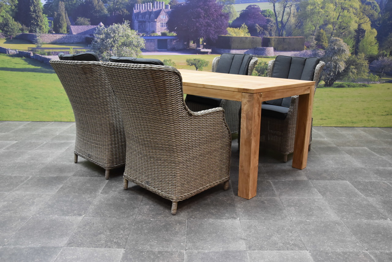 AVH-Collectie Darwin Krista dining tuinset 180x95xH77,5 cm grijs AVH-Collectie Darwin Krista dining tuinset 180x95xH77,5 cm grijs