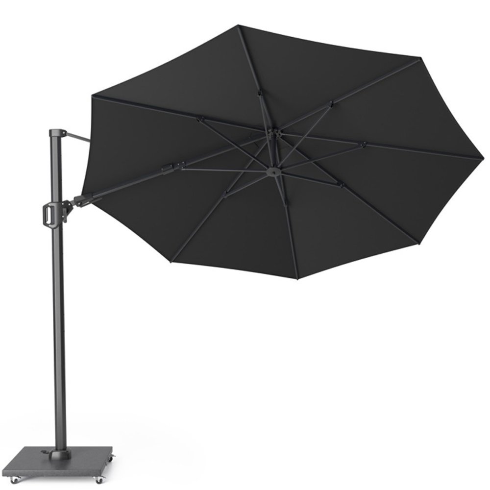 Platinum Challenger T2 premium zweefparasol 350 cm rond faded black Platinum Challenger T2 premium zweefparasol 350 cm rond faded black