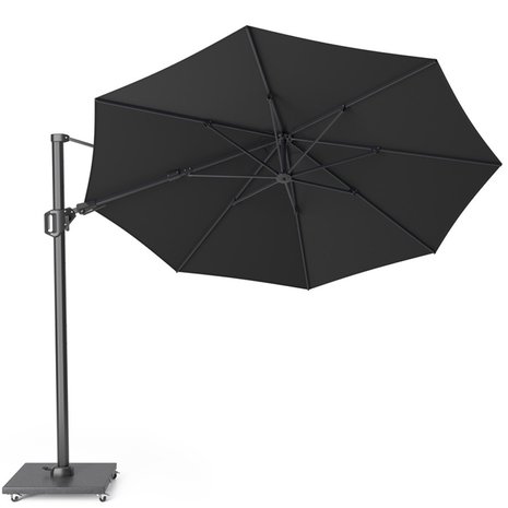 Platinum Challenger T2 premium zweefparasol 350 cm rond faded black Platinum Challenger T2 premium zweefparasol 350 cm rond faded black