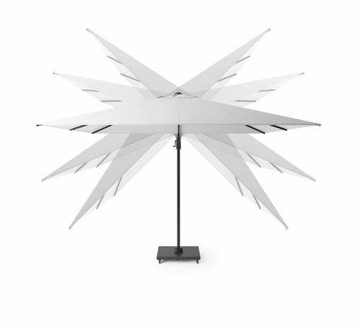 Platinum Challenger T2 zweefparasol 350 cm rond wit Platinum Challenger T2 zweefparasol 350 cm rond wit