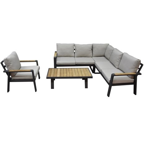 AVH-Collectie Lola hoek loungeset 5-delig aluminium antraciet AVH-Collectie Lola hoek loungeset 5-delig aluminium antraciet