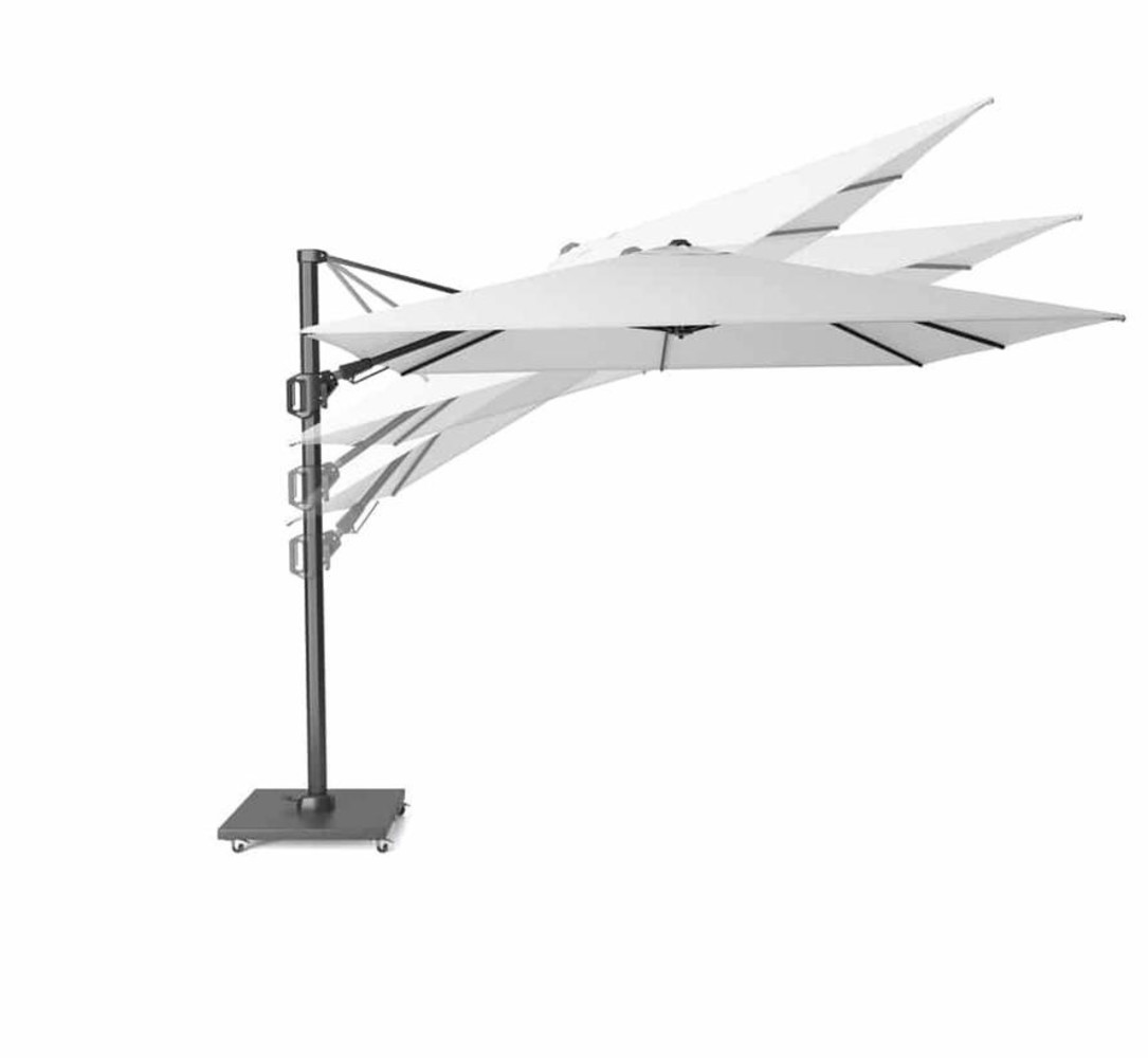 Platinum Challenger T2 zweefparasol 350 cm rond lichtgrijs Platinum Challenger T2 zweefparasol 350 cm rond lichtgrijs