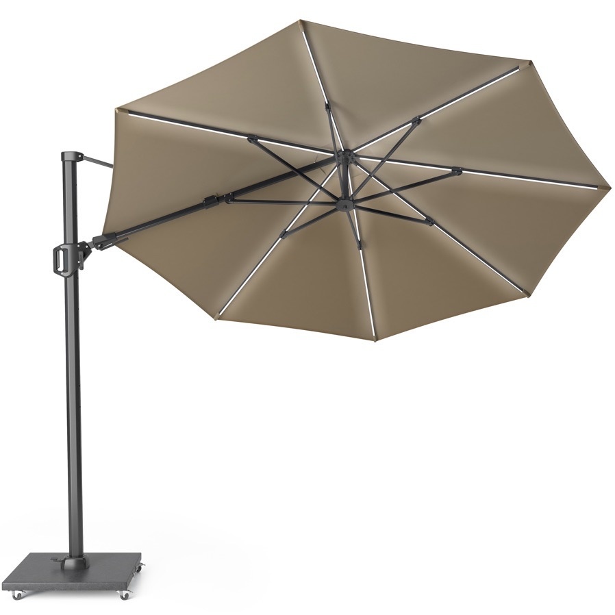 ボウモア ブレアキャッスル インターナショナル ホーストレイル 2000 Challenger T2 glow zweefparasol 350 cm rond taupe - AVH Outdoor