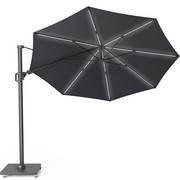 Platinum Challenger T2 glow zweefparasol 350 cm rond antraciet