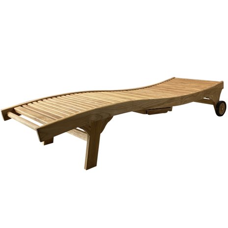 AVH-Collectie Rio ligbed 200x65xH40cm teak verstelbaar AVH-Collectie Rio ligbed 200x65xH40cm teak verstelbaar
