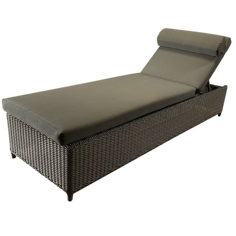 AVH-Collectie Barcelona lounge ligbed grijs wicker AVH-Collectie Barcelona lounge ligbed grijs wicker