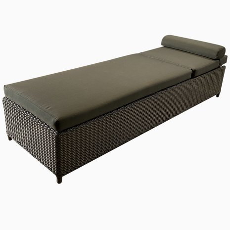 AVH-Collectie Barcelona lounge ligbed grijs wicker AVH-Collectie Barcelona lounge ligbed grijs wicker