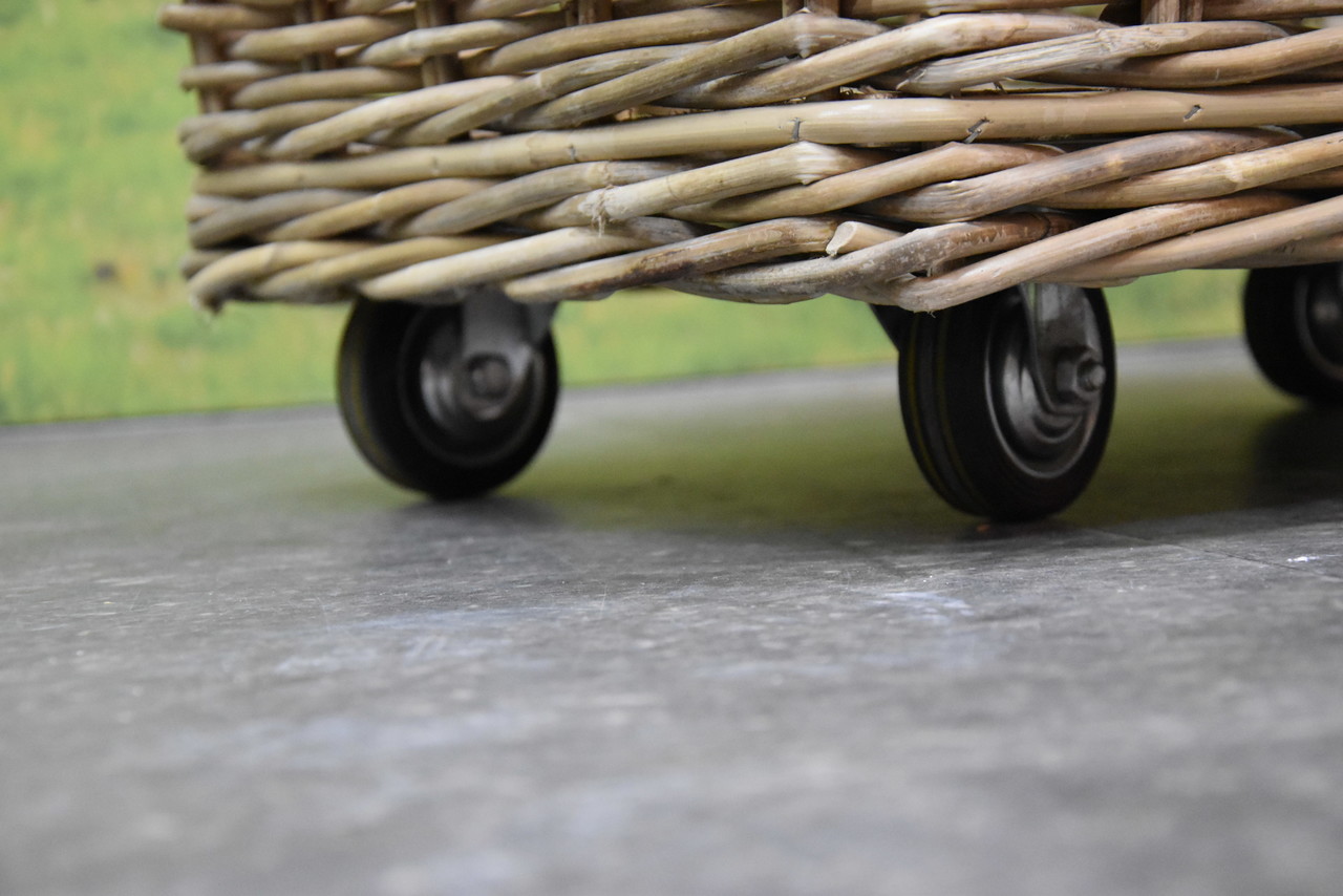 AVH-Collectie Micky rotan mand 60x45xH40 cm rechthoekig met handvatten  en wielen