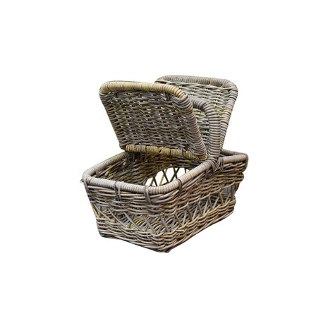 AVH-Collectie Messie rotan picknickmand 50x30xH40 cm rechthoekig AVH-Collectie Messie rotan picknickmand 50x30xH40 cm rechthoekig