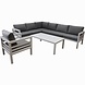 AVH-Collectie Fabri hoek loungeset 6-delig wit aluminium AVH-Collectie Fabri hoek loungeset 6-delig wit aluminium