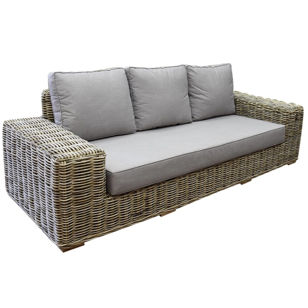 AVH-Collectie Otava stoel bank loungeset 4-delig naturel rotan