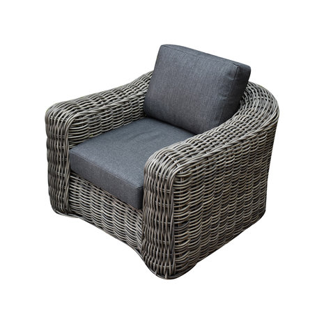 AVH-Collectie Las Palmas stoel bank loungeset 4-delig grijs AVH-Collectie Las Palmas stoel bank loungeset 4-delig grijs