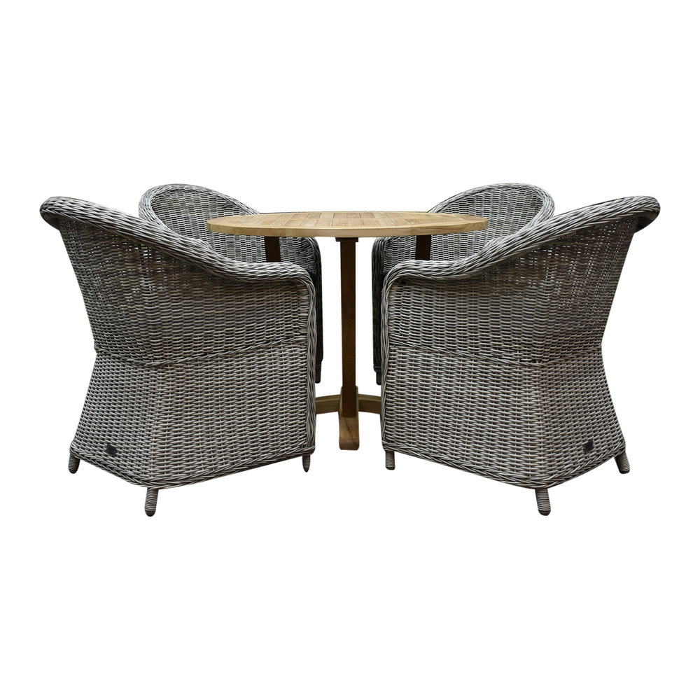 AVH-Collectie Chester dining tuinstoel wit grijs AVH-Collectie Chester dining tuinstoel wit grijs