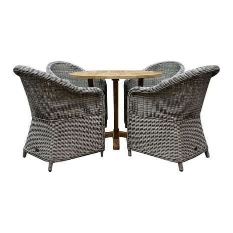 AVH-Collectie Chester dining tuinstoel wit grijs AVH-Collectie Chester dining tuinstoel wit grijs