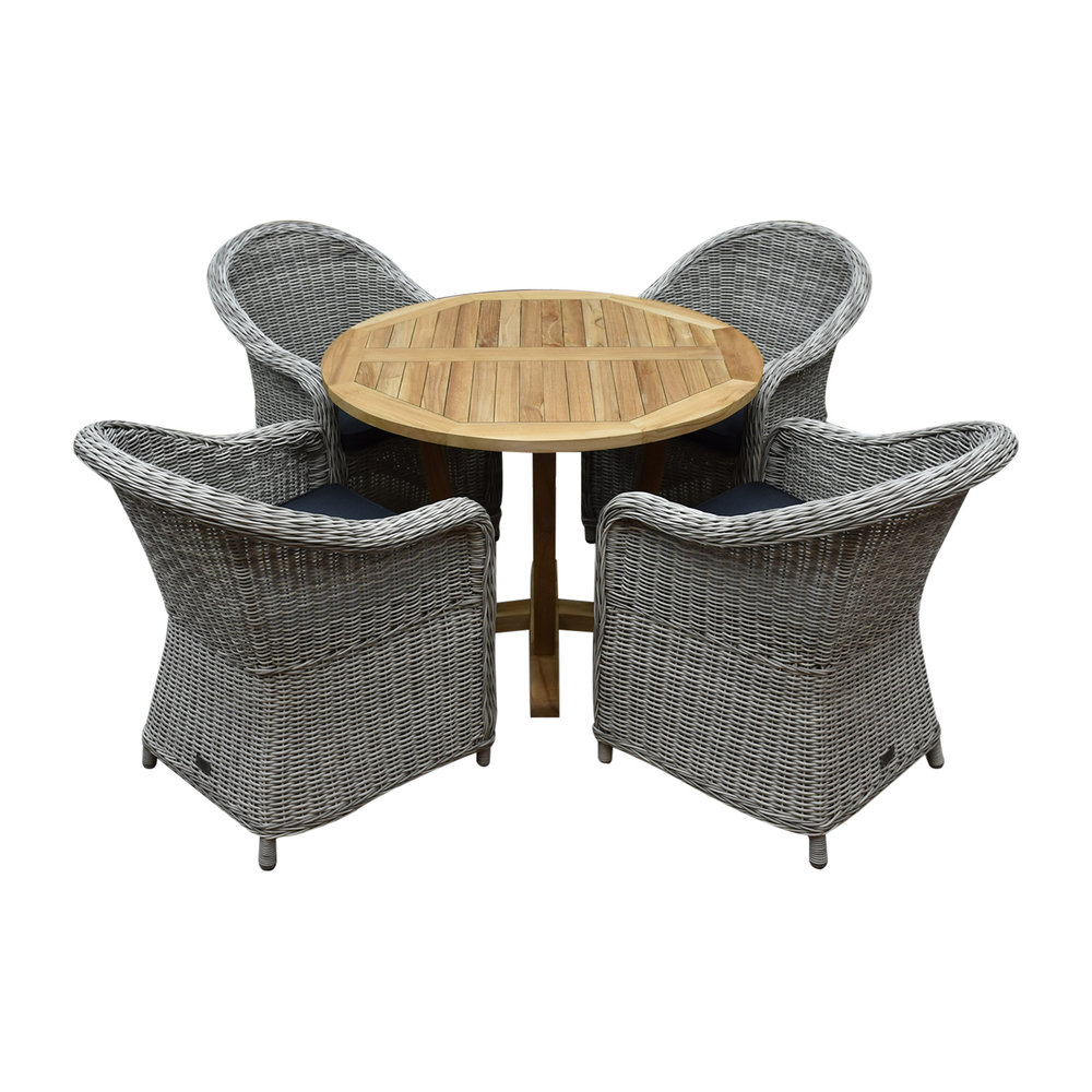 AVH-Collectie Chester dining tuinstoel wit grijs AVH-Collectie Chester dining tuinstoel wit grijs