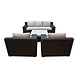 AVH-Collectie Manjavico stoel bank loungeset 4-delig zwart wicker AVH-Collectie Manjavico stoel bank loungeset 4-delig zwart wicker