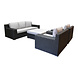AVH-Collectie Manjavico stoel bank loungeset 4-delig zwart wicker AVH-Collectie Manjavico stoel bank loungeset 4-delig zwart wicker