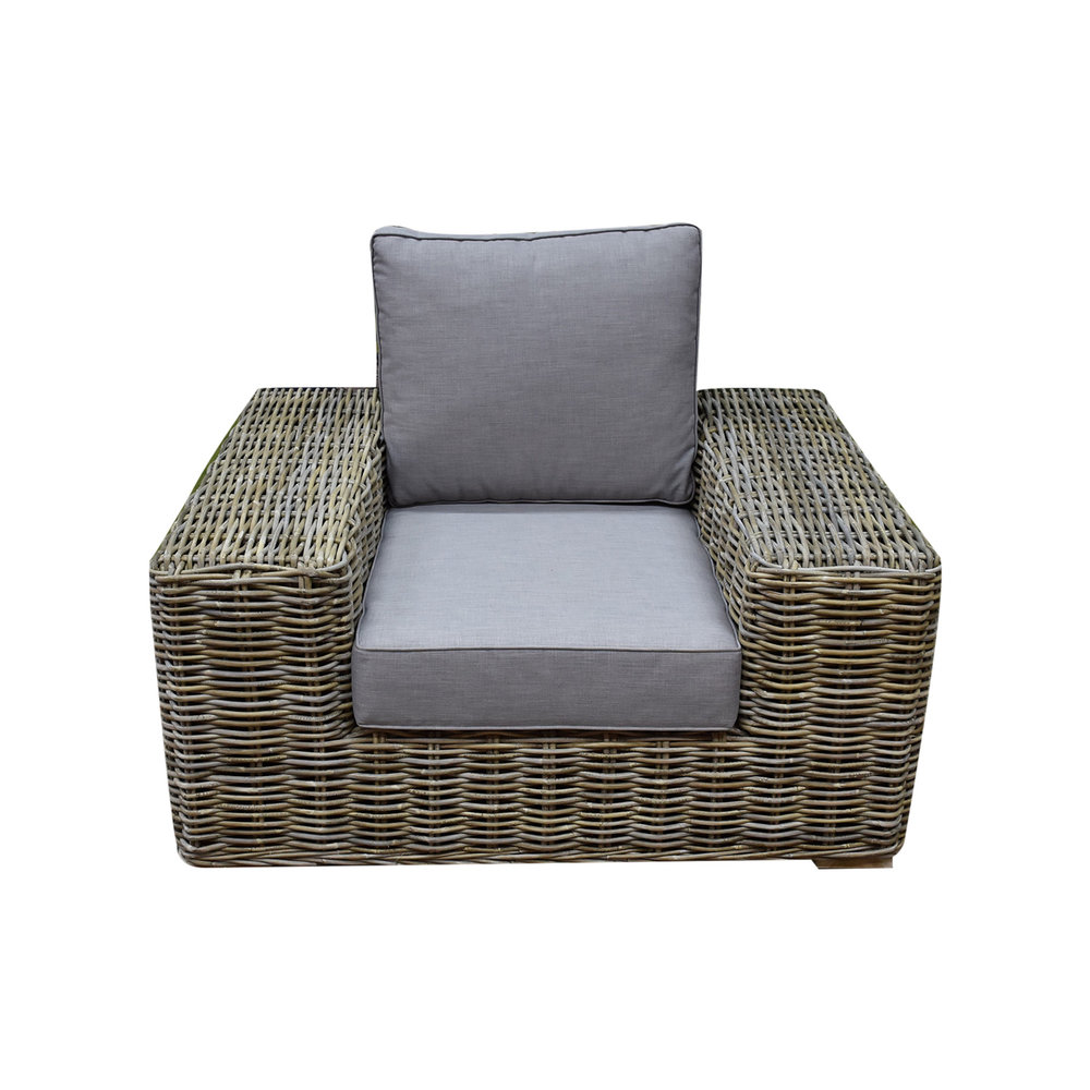 AVH-Collectie Otava stoel bank loungeset 4-delig naturel rotan