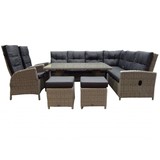 AVH-Collectie San Marino hoek dining loungeset verstelbaar 7-delig  grijs rechts