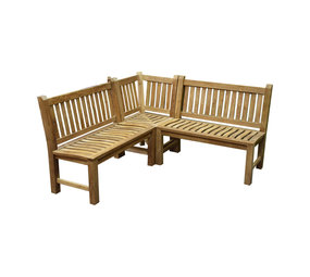 AVH-Collectie Country hoekbank 3- delig teakhout AVH-Collectie Country hoekbank 3- delig teakhout