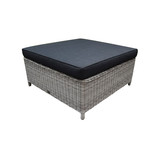 AVH-Collectie Ibiza voetenbank 92x92xH43 cm wit grijs AVH-Collectie Ibiza voetenbank 92x92xH43 cm wit grijs