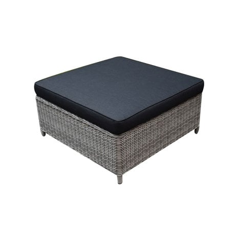 AVH-Collectie Ibiza voetenbank 92x92xH37 cm wit grijs AVH-Collectie Ibiza voetenbank 92x92xH37 cm wit grijs