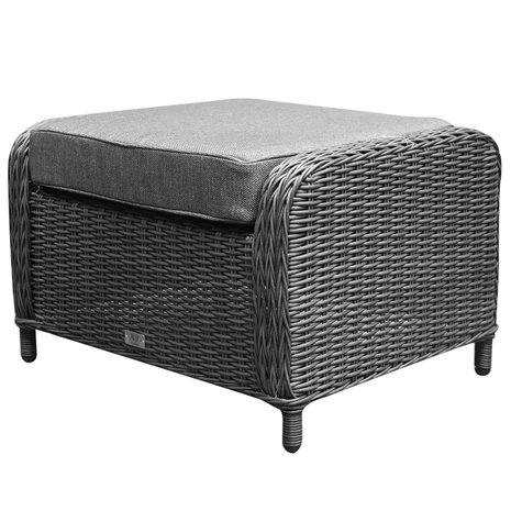 Toscane Bilbao premium voetenbank 60x74xH47 cm antraciet Toscane Bilbao premium voetenbank 60x74xH47 cm antraciet