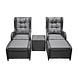 Arezza premium lounge balkonset 5-delig antraciet Arezza premium lounge balkonset 5-delig antraciet