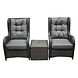 Arezza premium lounge balkonset 3-delig antraciet Arezza premium lounge balkonset 3-delig antraciet