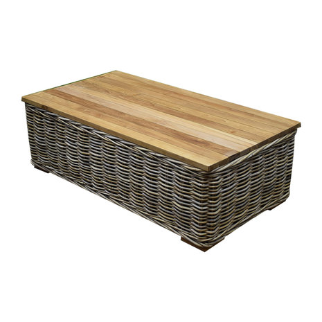 AVH-Collectie Otava stoel-bank loungeset 4-delig naturel rotan