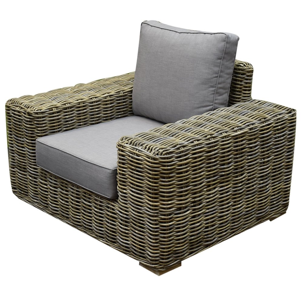 AVH-Collectie Otava stoel-bank loungeset 4-delig naturel rotan