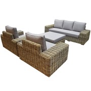 AVH-Collectie Otava stoel bank loungeset 4-delig naturel rotan